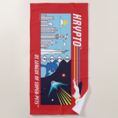 Serviette De Plage L'espace extra-atmosphérique de Krypto vers la mét (Devant)