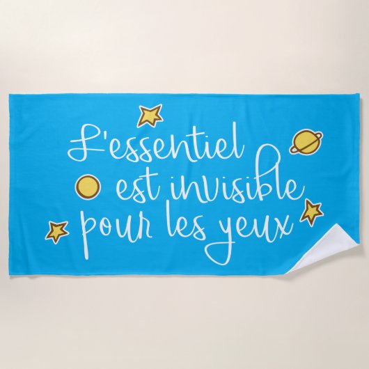 Serviette De Plage L'essentiel invisible pour les yeux (Devant)