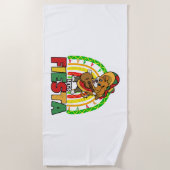 Serviette De Plage Lets Fiesta Chien (Devant)