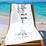 Serviette De Plage Lettre d'honneur Floral Bachelorette Week-end<br><div class="desc">Serviette de plage Maid of Honor à personnaliser pour votre fille numéro un pour prendre votre week-end de bachelorette ou un cadeau de bienvenue attentionné pour votre mariage de destination. Maid of Honor est écrit avec des lettres de fleurs boho neutres et des scripts manuscrits. Vous pouvez également ajouter le...</div>