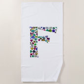 Serviette De Plage Lettre "F" Beach Towel (Devant)