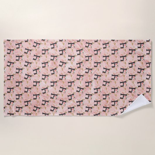 Serviette De Plage Lettre H (Devant)