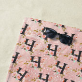 Serviette De Plage Lettre H (En situation)