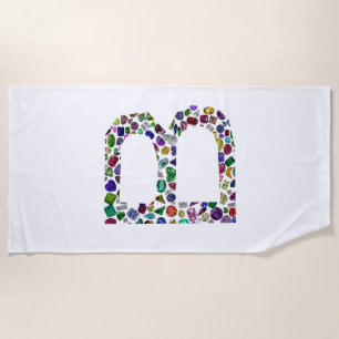 SERVIETTE DE PLAGE LETTRE INITIALE MONOGRAPHIQUE B