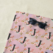 Serviette De Plage Lettre J (En situation)