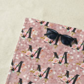 Serviette De Plage Lettre M (En situation)