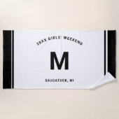 Serviette De Plage Lettre monogramme (Devant)