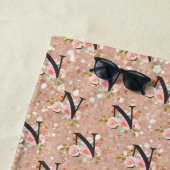 Serviette De Plage Lettre N (En situation)