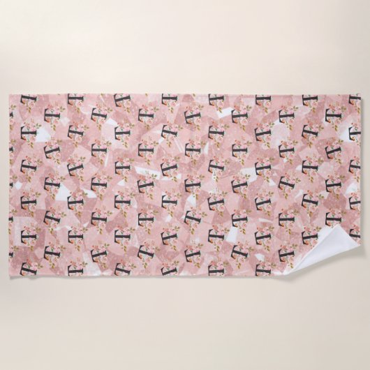 Serviette De Plage Lettre T (Devant)