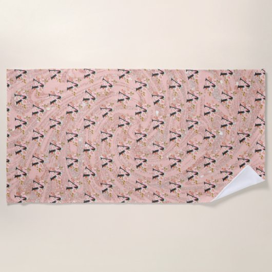 Serviette De Plage Lettre V (Devant)