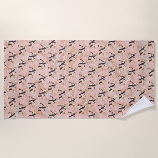 Serviette De Plage Lettre W (Devant)