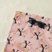 Serviette De Plage Lettre Y (En situation)