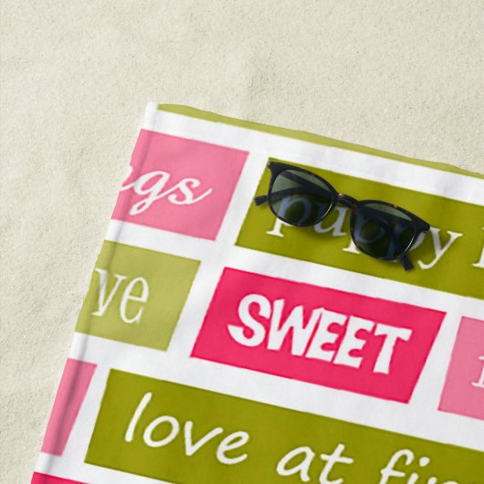 Serviette De Plage Lettres d'amour (En situation)