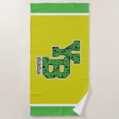 Serviette De Plage Lettres de Varsité à motifs de l'ours de Yogi (Devant)