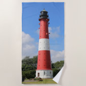 Serviette De Plage Leuchtturm auf Insel Pellworm im Sommer (Devant)