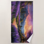 Serviette De Plage Levée solaire de Purple Mountain Valley (Devant)