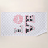 Serviette De Plage Lèvres d'amour (Devant)