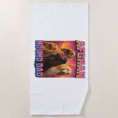 Serviette De Plage Lévrier Afghan (Devant)