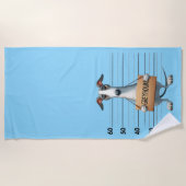 Serviette De Plage Lévrier malicieux (Devant)