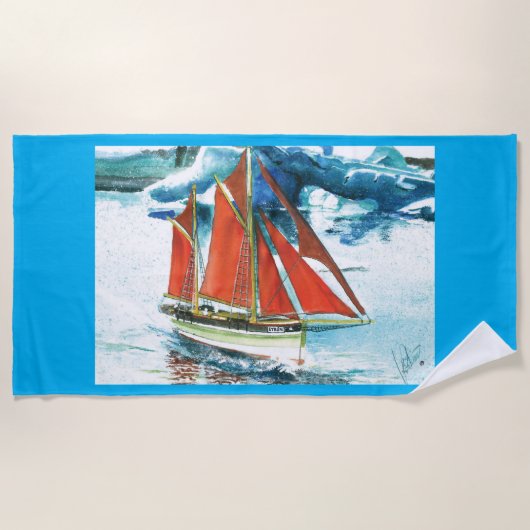 Serviette De Plage L'Eyrún fait pour l'eau libre (Devant)