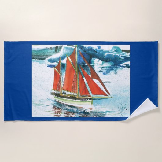 Serviette De Plage L'Eyrún fait pour l'eau libre (Devant)