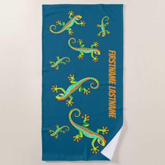 Serviette De Plage Lézards Partout (Devant)