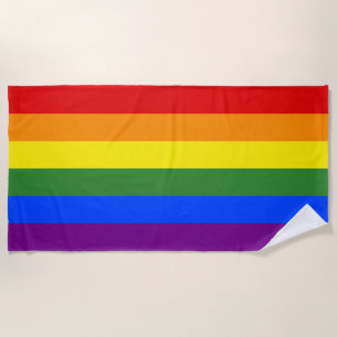 Serviette De Plage LGBTQ Pride Rainbow Stripes Beach Towne
