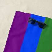 Serviette De Plage LGBTQ Pride Rainbow Stripes Beach Towne (En situation)