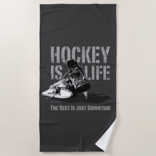 Serviette De Plage L'hockey est la vie
