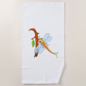 Serviette De Plage libellule dorée (Devant)