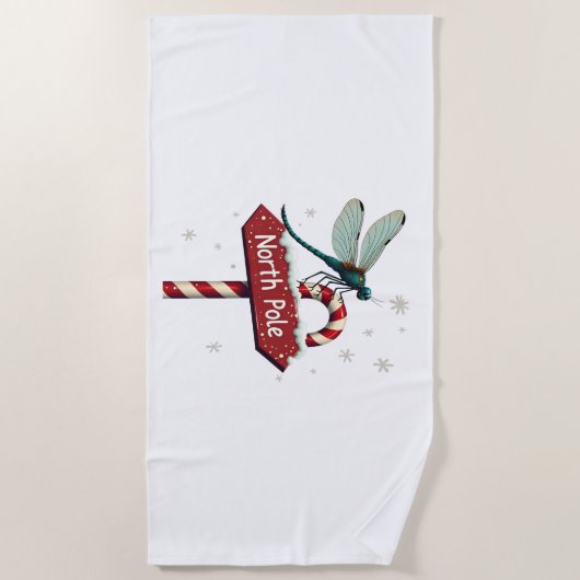 Serviette De Plage libellule du pôle Nord (Devant)