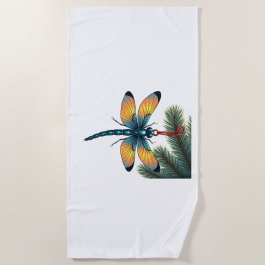 Serviette De Plage libellule ornementale (Devant)