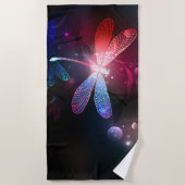 Serviette De Plage libellule rouge brillante (Devant)