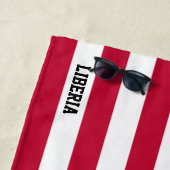 Serviette De Plage Liberia Drapeau splendide patriotique (En situation)