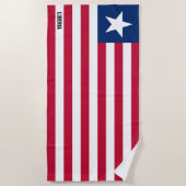 Serviette De Plage Liberia Drapeau splendide patriotique (Devant)
