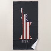 Serviette De Plage Liberté Américaine (Devant)