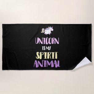 Serviette De Plage Licorne est mon animal spirituel