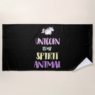 Serviette De Plage Licorne est mon animal spirituel