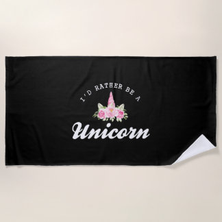 Serviette De Plage Licorne Je préférerais être une licorne