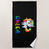 Serviette De Plage Licorne Oméga (Devant)