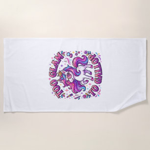 Serviette De Plage Licorne Trop Glamour pour Galoper Impression sur D