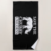 Serviette De Plage Licornes grassouillettes         (Devant)