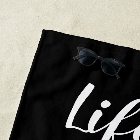 Serviette De Plage Life is better with yoga custom beach towel gift (En situation)