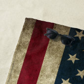 Serviette De Plage Life Liberty & Pickleball Grunge Patriotique (En situation)