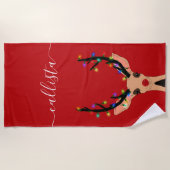 Serviette De Plage Lights chrétiens de Cute (Devant)