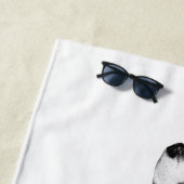 Serviette De Plage Ligne apaisée Corgi (En situation)