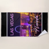 Serviette De Plage Ligne d'atterrissage de Las Vegas (Devant)