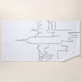 Serviette De Plage Ligne minimale de New York (Devant)