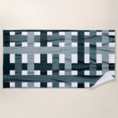 Serviette De Plage Ligne ombrée bleue (Devant)
