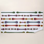 Serviette De Plage Lignes atomiques (Devant)